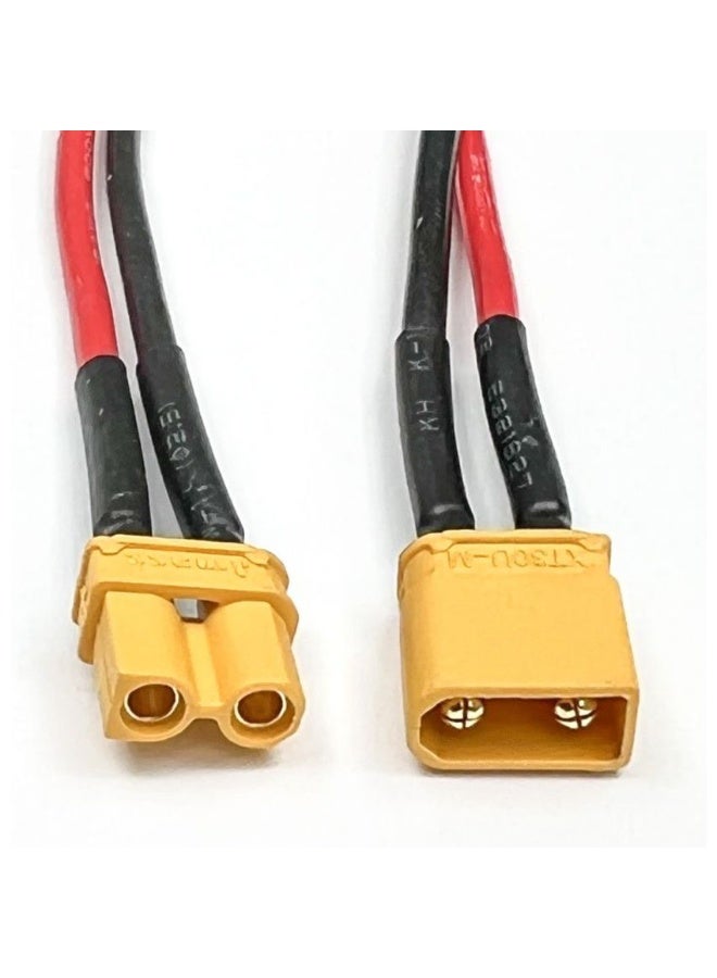 KNP XT60 Connector Cable Set -Male/Female -For RC Models and Electronics, Pre-soldered and Insulated - Image 1
